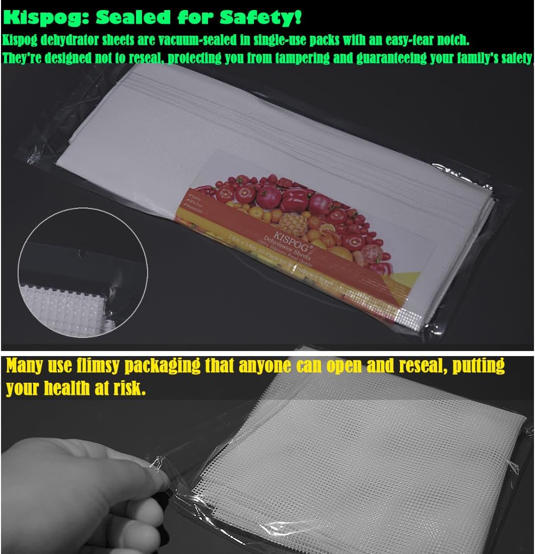 Mesh Silicone Dehydrator Sheets, 10X10 in 10 Pcs/Sets