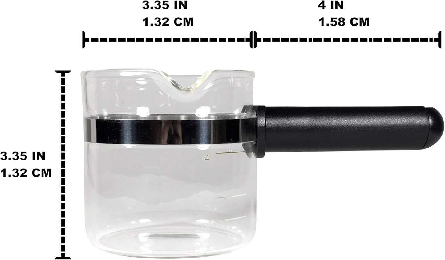 4 Cup Glass Espresso Coffee Carafe Compatible