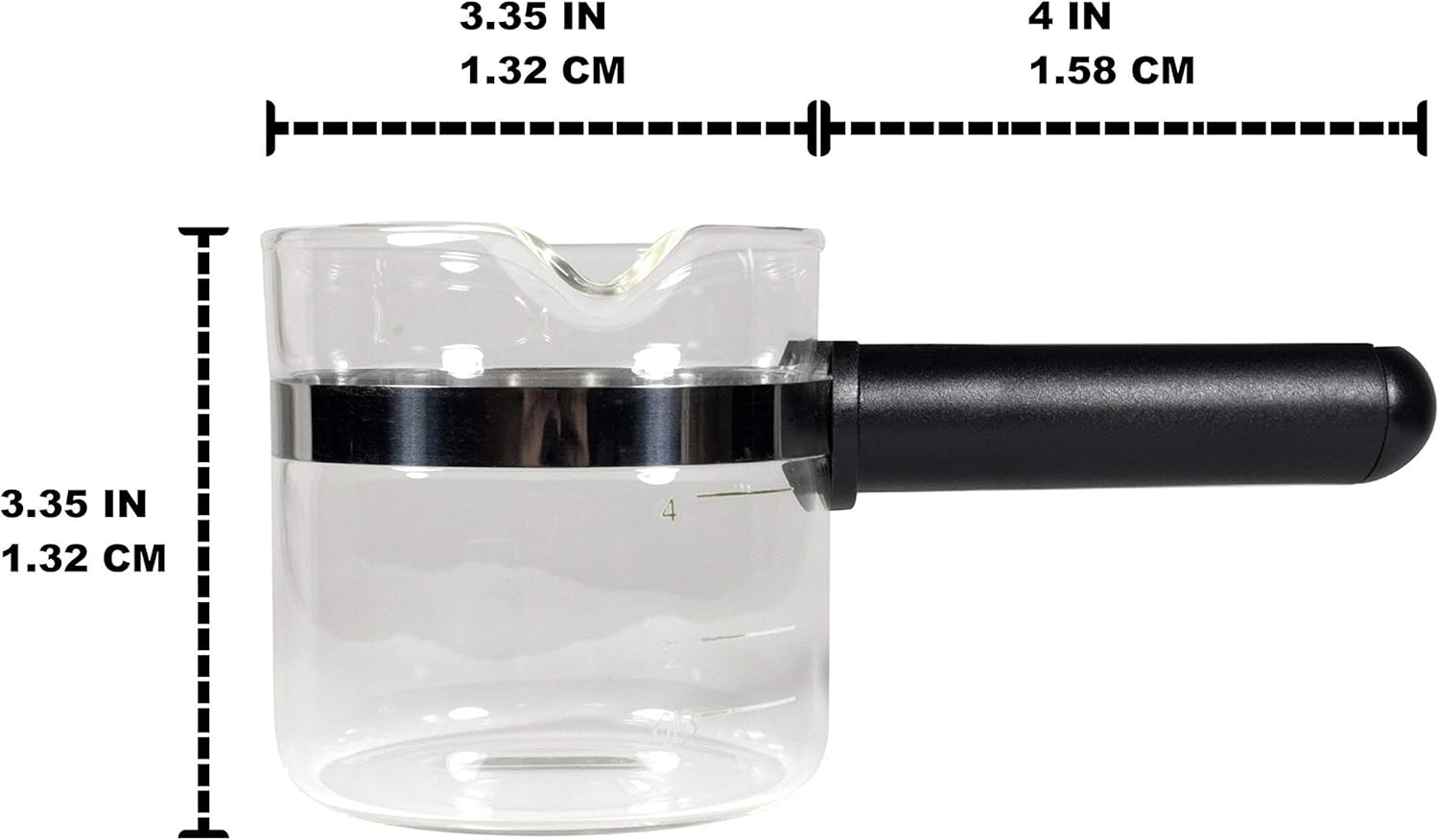 4 Cup Glass Espresso Coffee Carafe Compatible