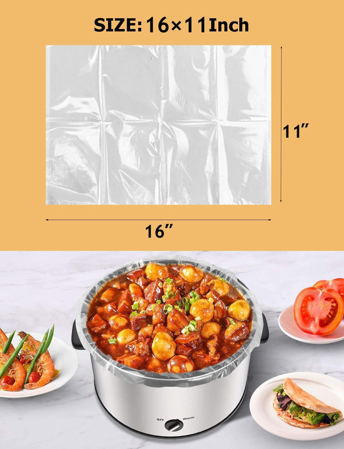16 Counts Slow Cooker Liners Small Size(11 X 16 Inch)