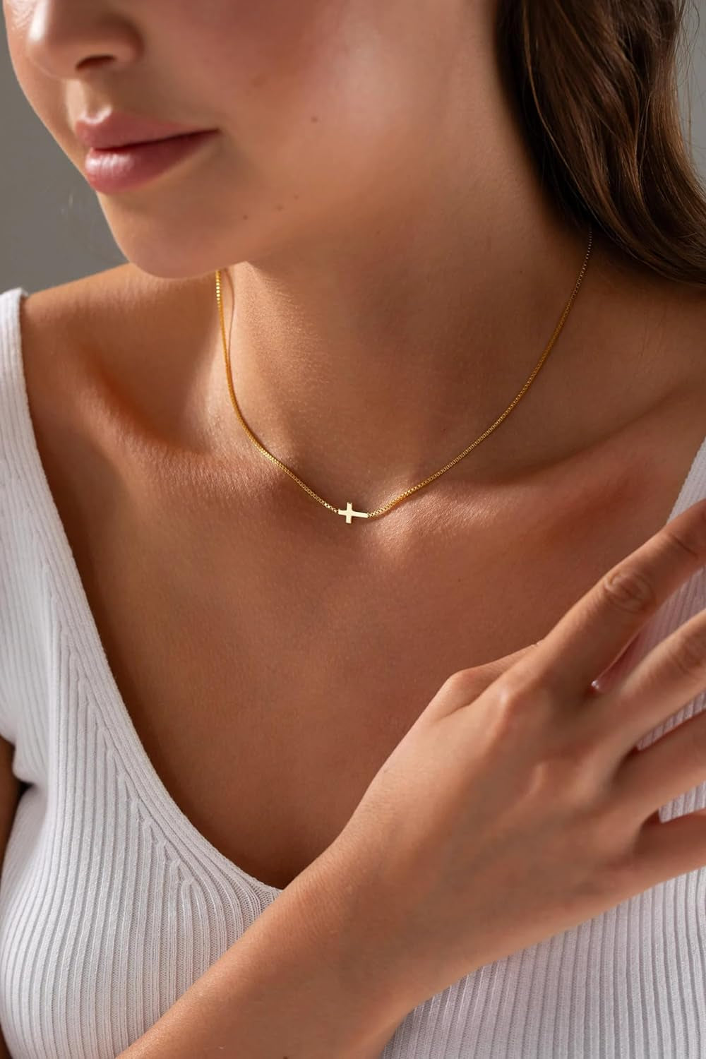 14K Gold Plated Dainty Pendant Necklace