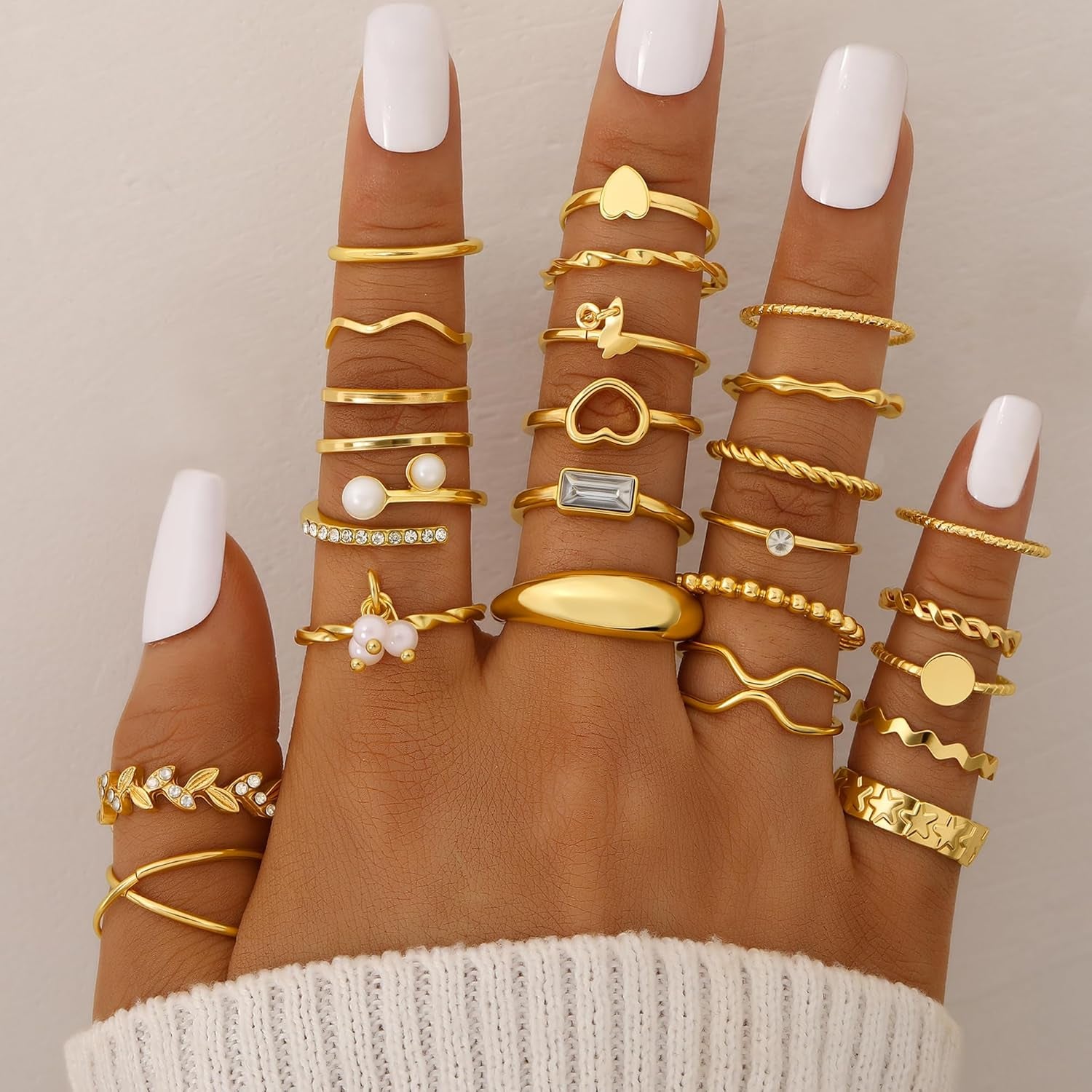 68Pcs Gold Jewelry Set for Women