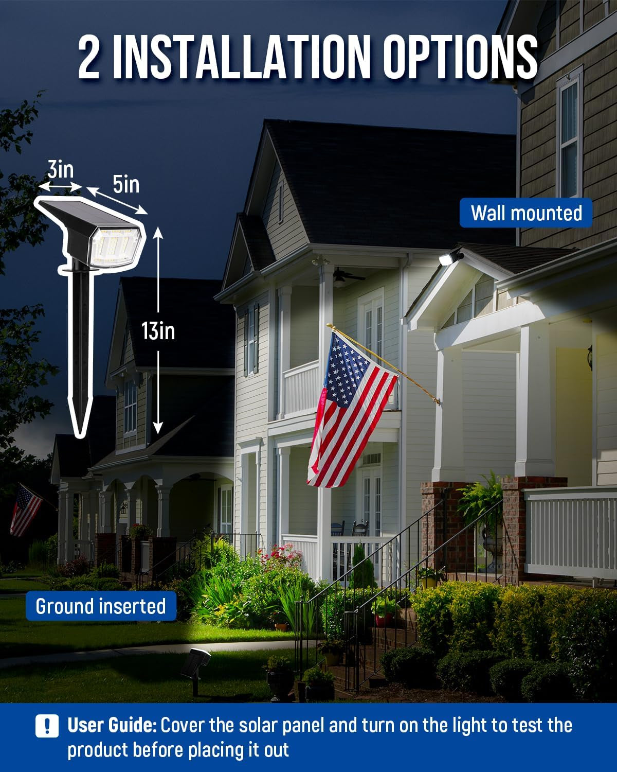 Solar Spot Lights Outdoor 4-Pack 63LED