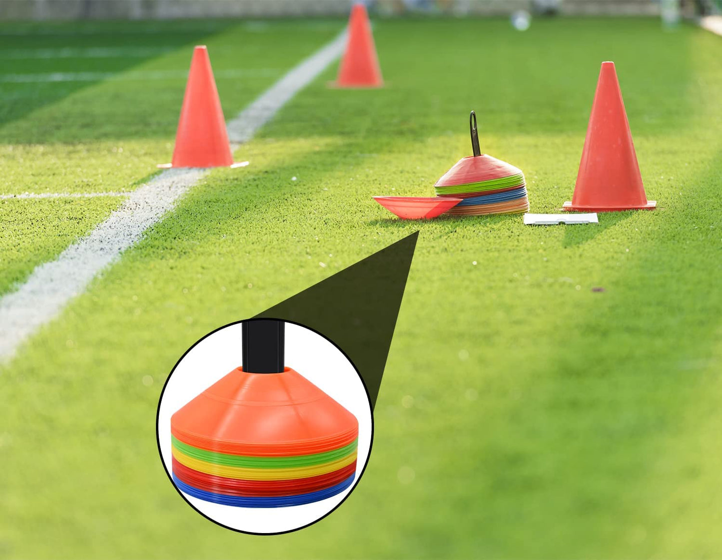 25/50/100Pcs Disc Cones, Agility Soccer Cones