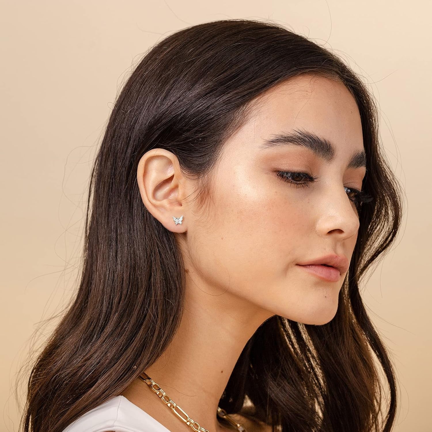 14K Gold Plated Dainty Stud Earrings Set