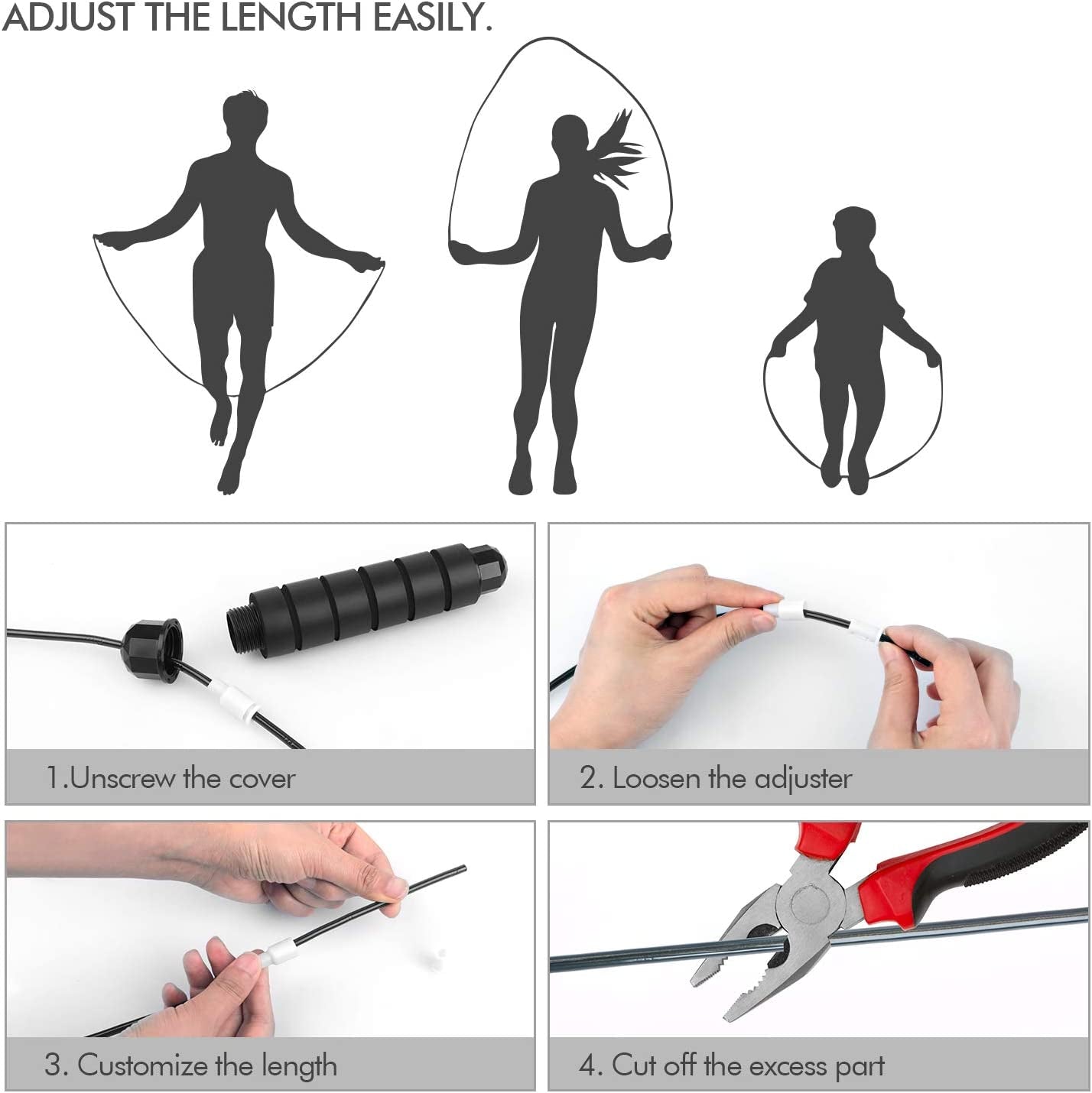 Tangle-Free Adjustable Speed Jump Rope
