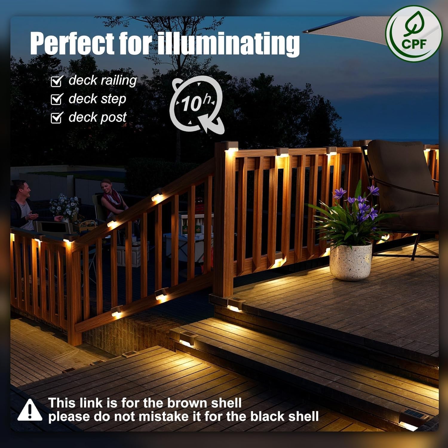 16 Pack Solar Step Lights Warm White
