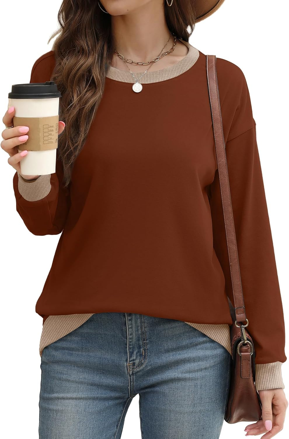 Sweatshirts for Women Crewneck Long