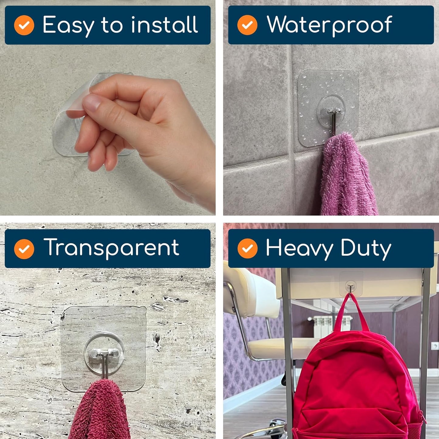 Wall Hooks for Hanging Heavy Duty 22 Lbs