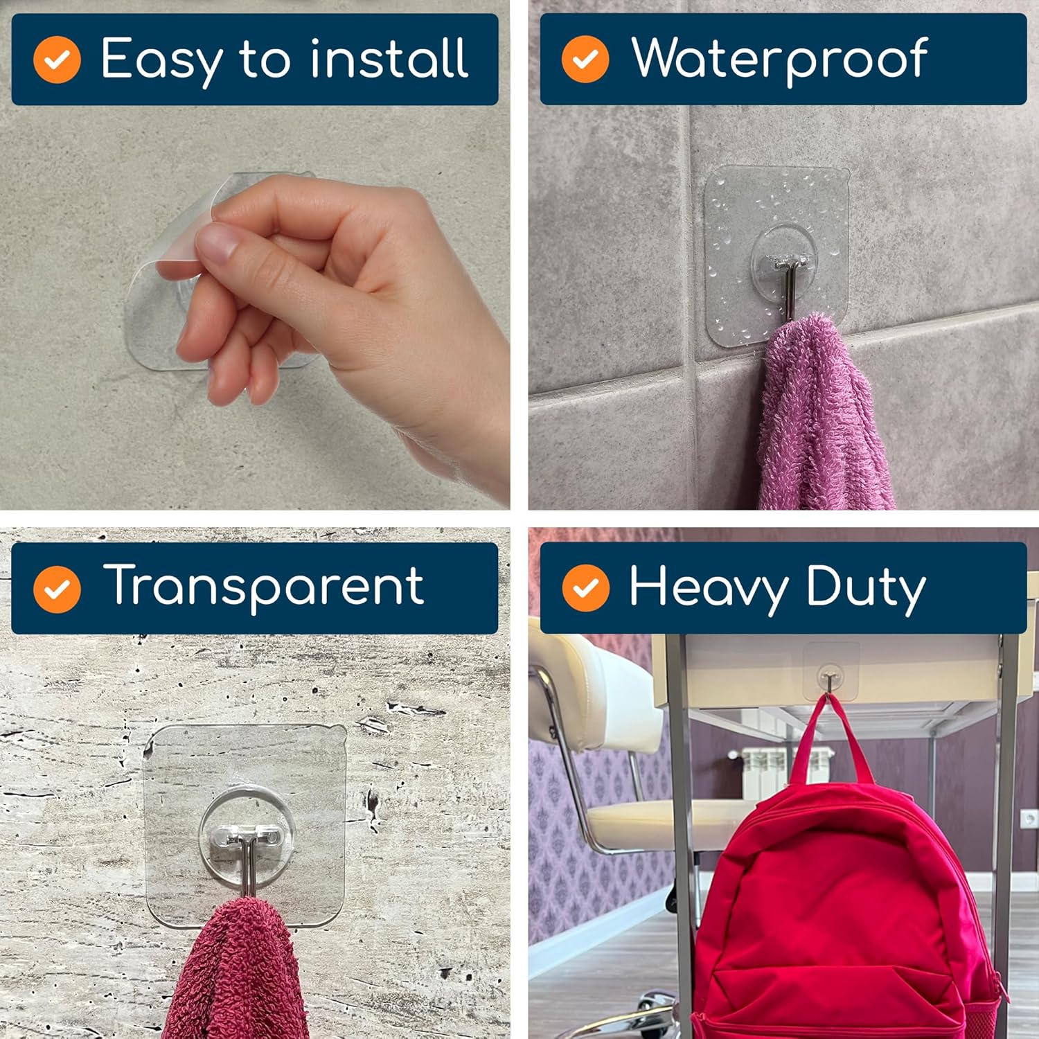Wall Hooks for Hanging Heavy Duty 22 Lbs