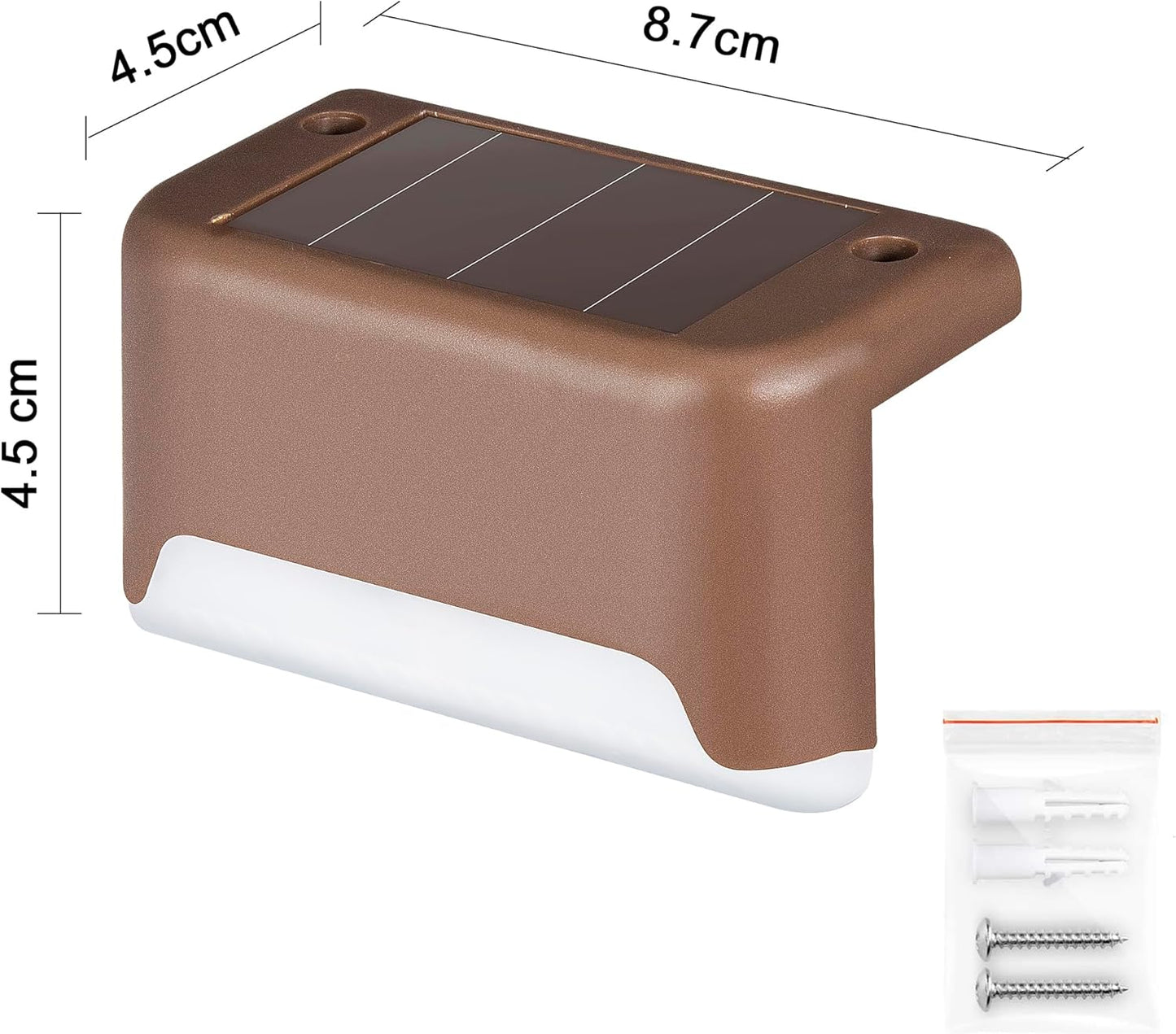16 Pack Solar Step Lights Warm White