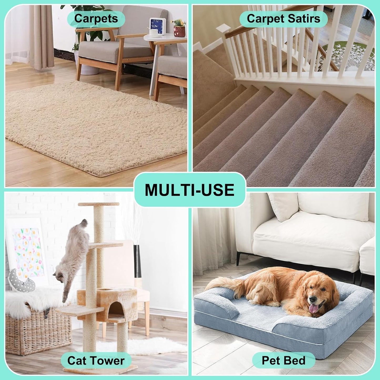 Carpet Rake for Pet Hair Removal