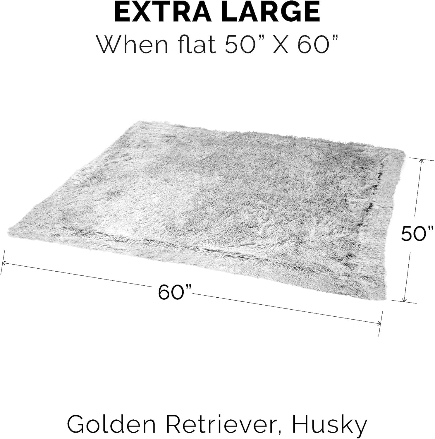Waterproof Shaggy Dog Blanket XL Gray