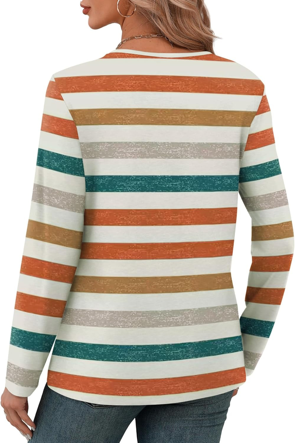 Women’s V-Neck Long Sleeve Tunic Top