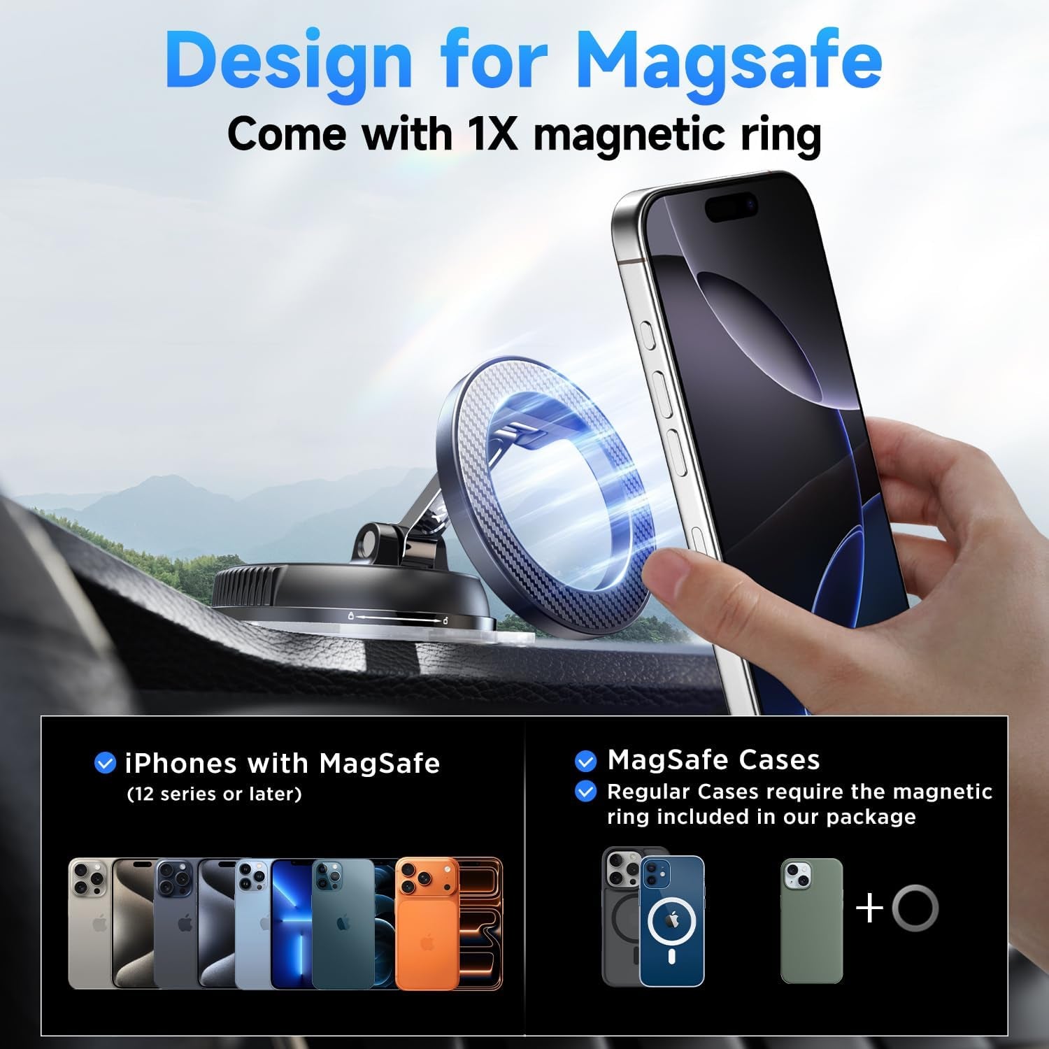 MagSafe Car Mount 360° Strong Suction