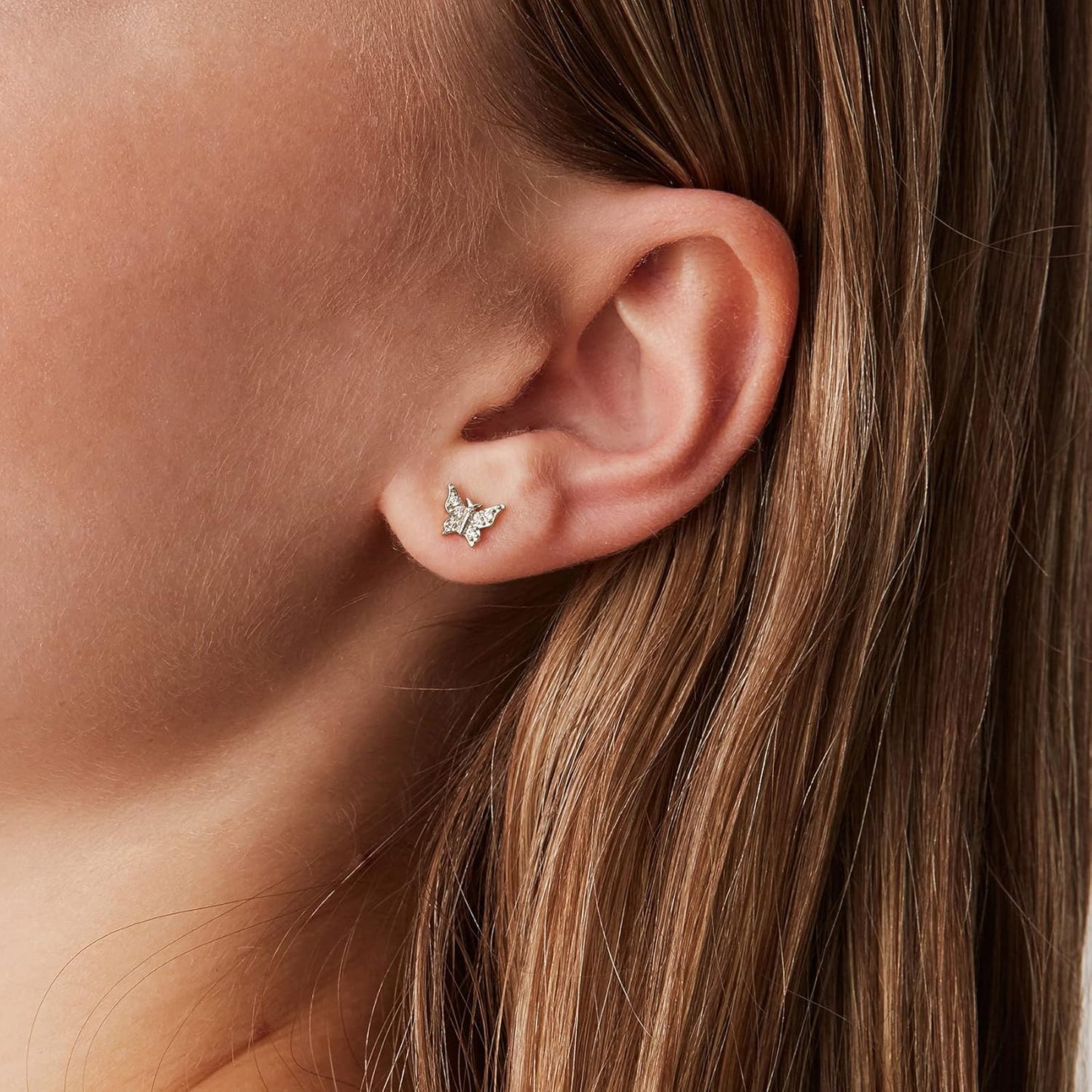 14K Gold Plated Dainty Stud Earrings Set