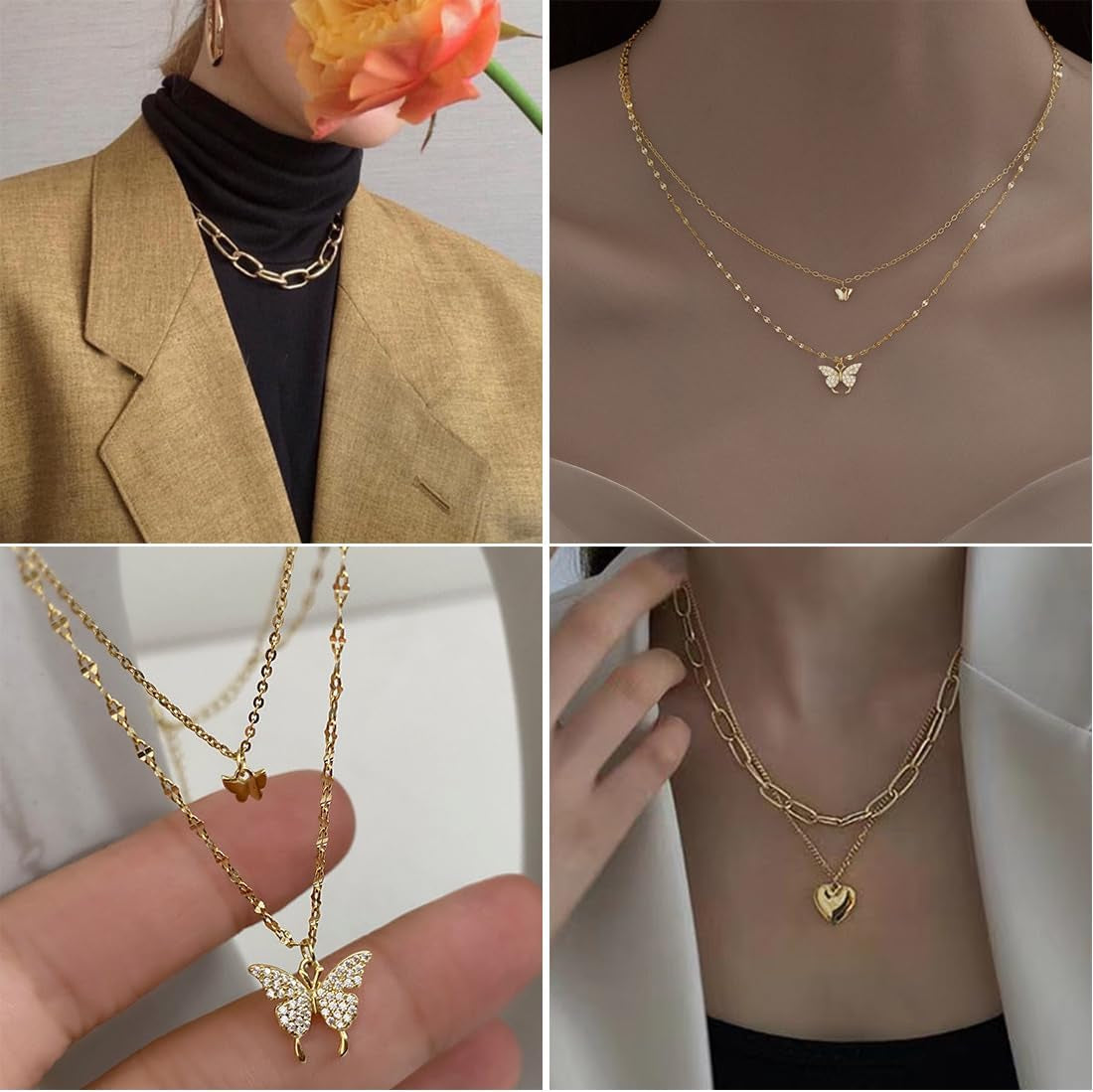 47Pcs Gold Jewelry Set for Women