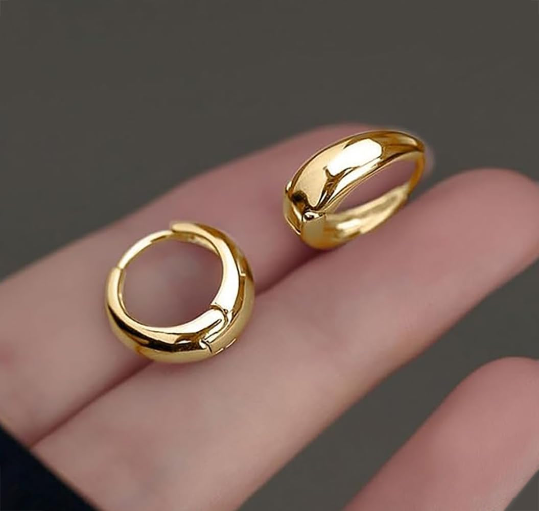 3Pairs Gold Hoop Earrings Set for Women