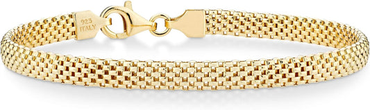 18K Gold Plated Italian Chain Bracelet