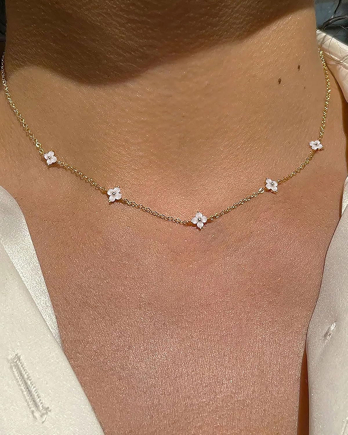 Dainty 14K Gold Plated Layered Necklace