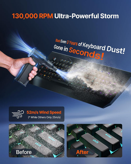 130000RPM Cordless Air Duster Cleaner