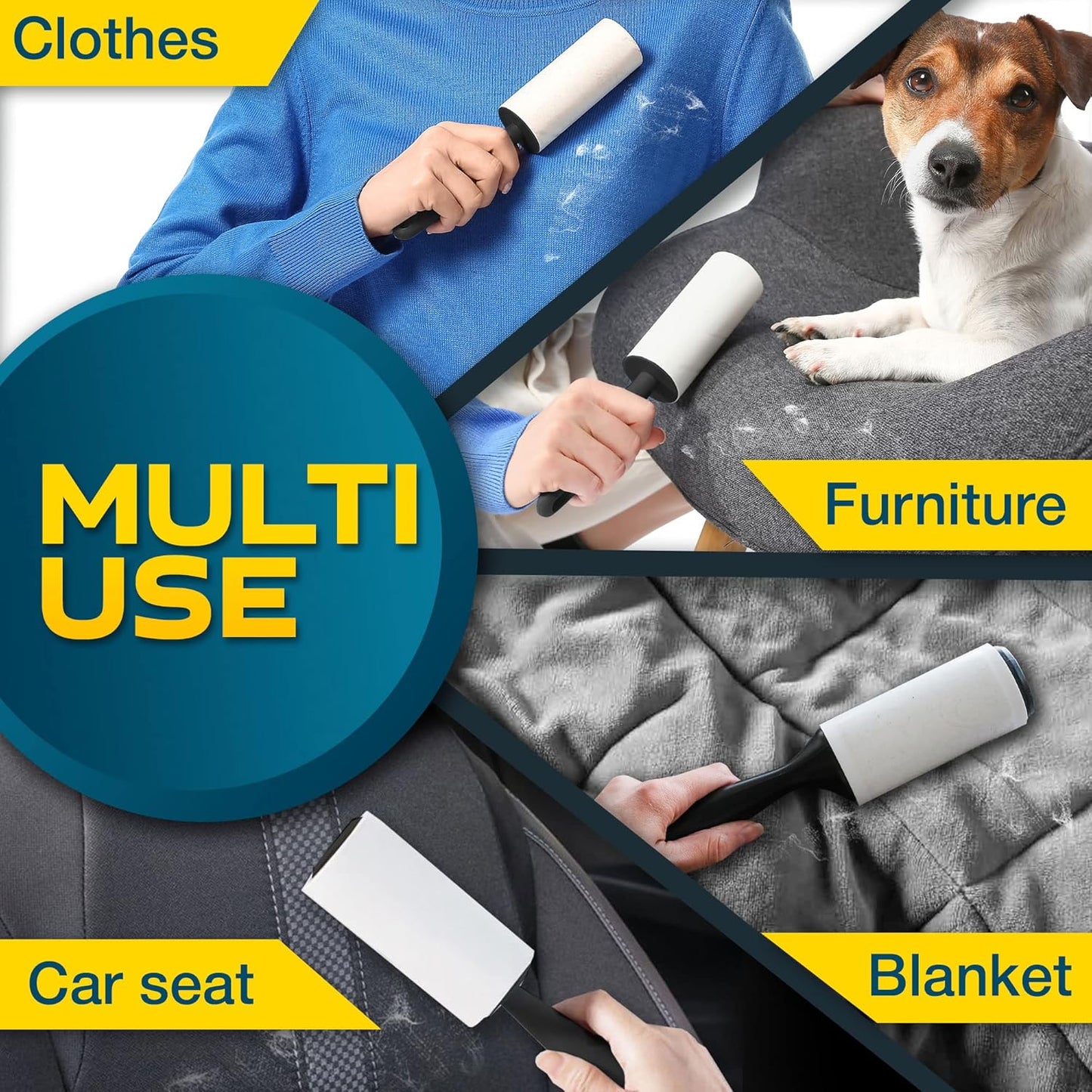 Pet Hair Lint Rollers 5-Pack