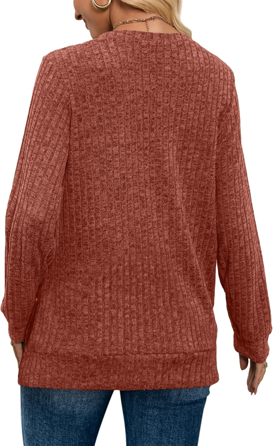 V Neck Long Sleeve Shirts for Women