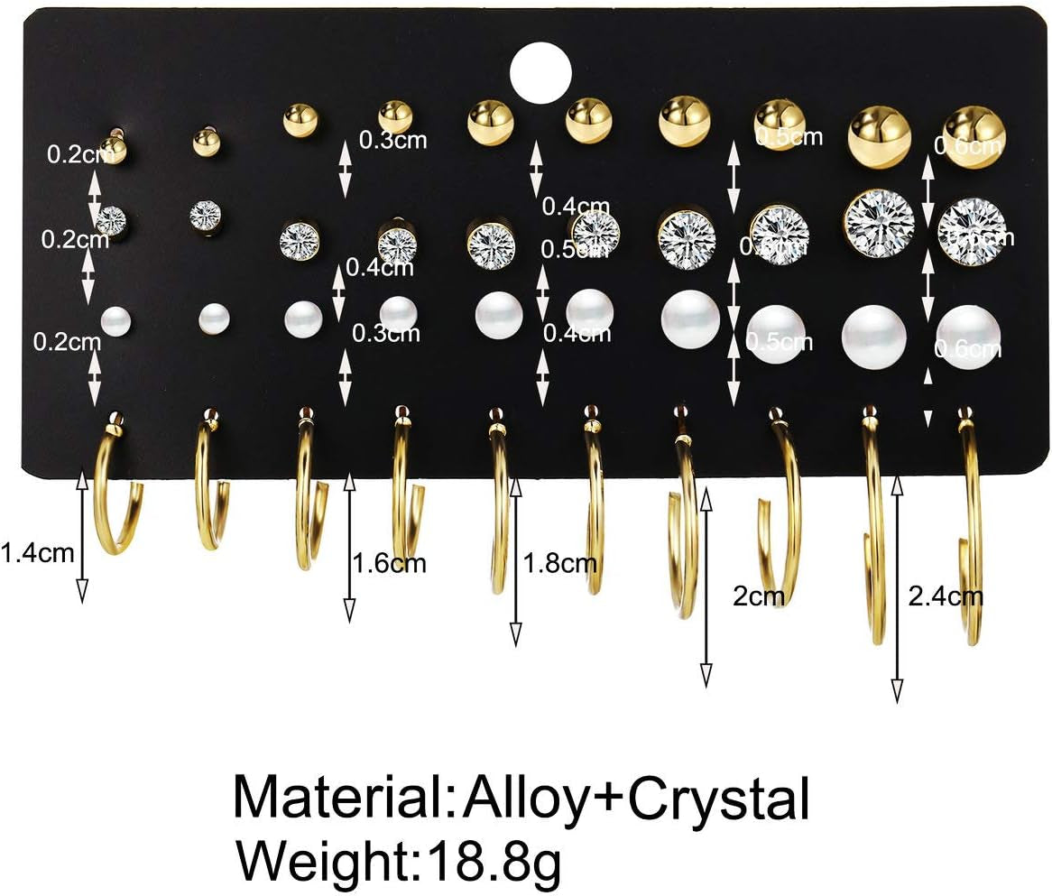 47Pcs Gold Jewelry Set for Women