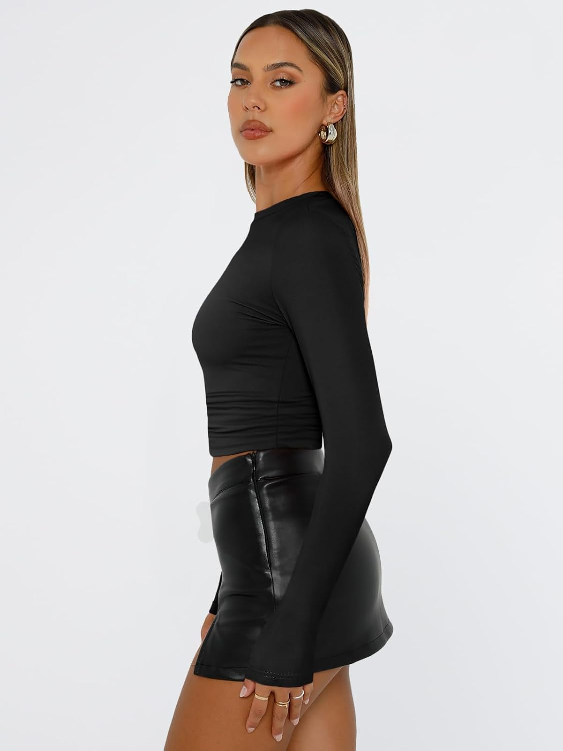 Women’s 2025 Fall Long Sleeve Crop Top