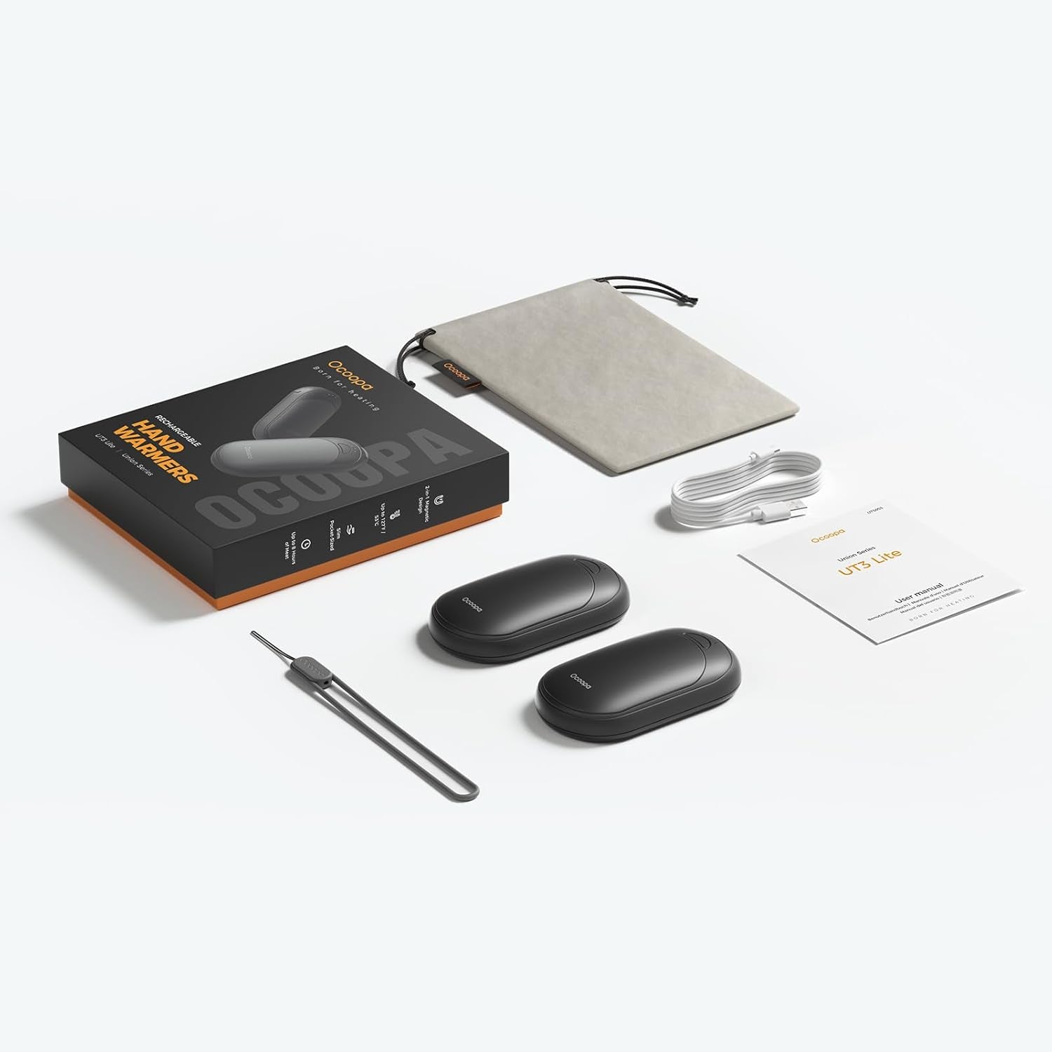 Rechargeable Magnetic Hand Warmers 2-Pack