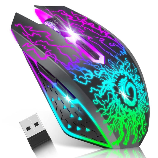 Wireless Gaming Mouse Rechargeable LED