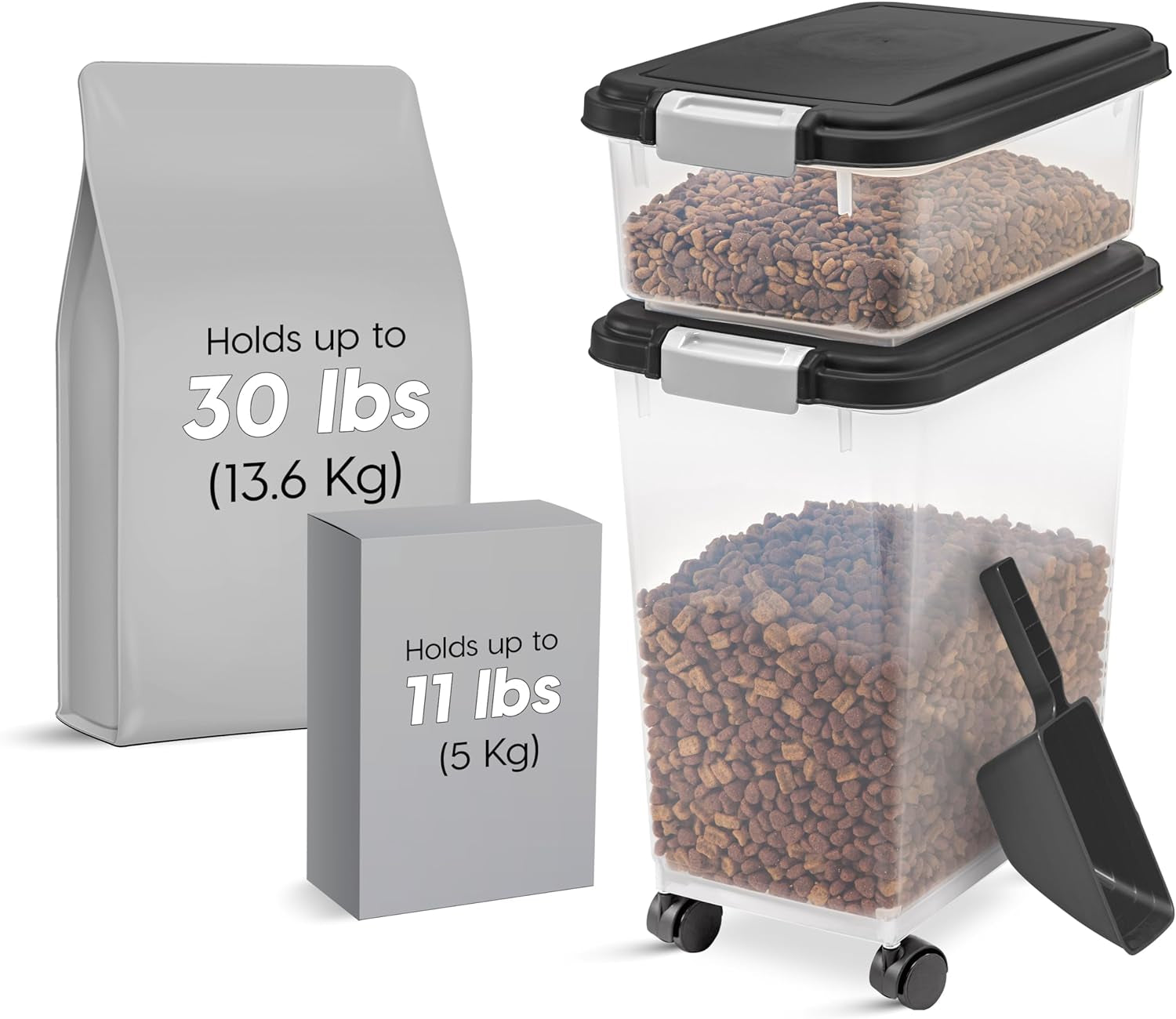 IRIS USA Airtight Pet Food Storage Combo