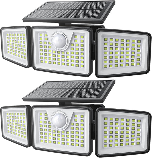 2500LM Solar Motion Sensor Lights 2-Pack