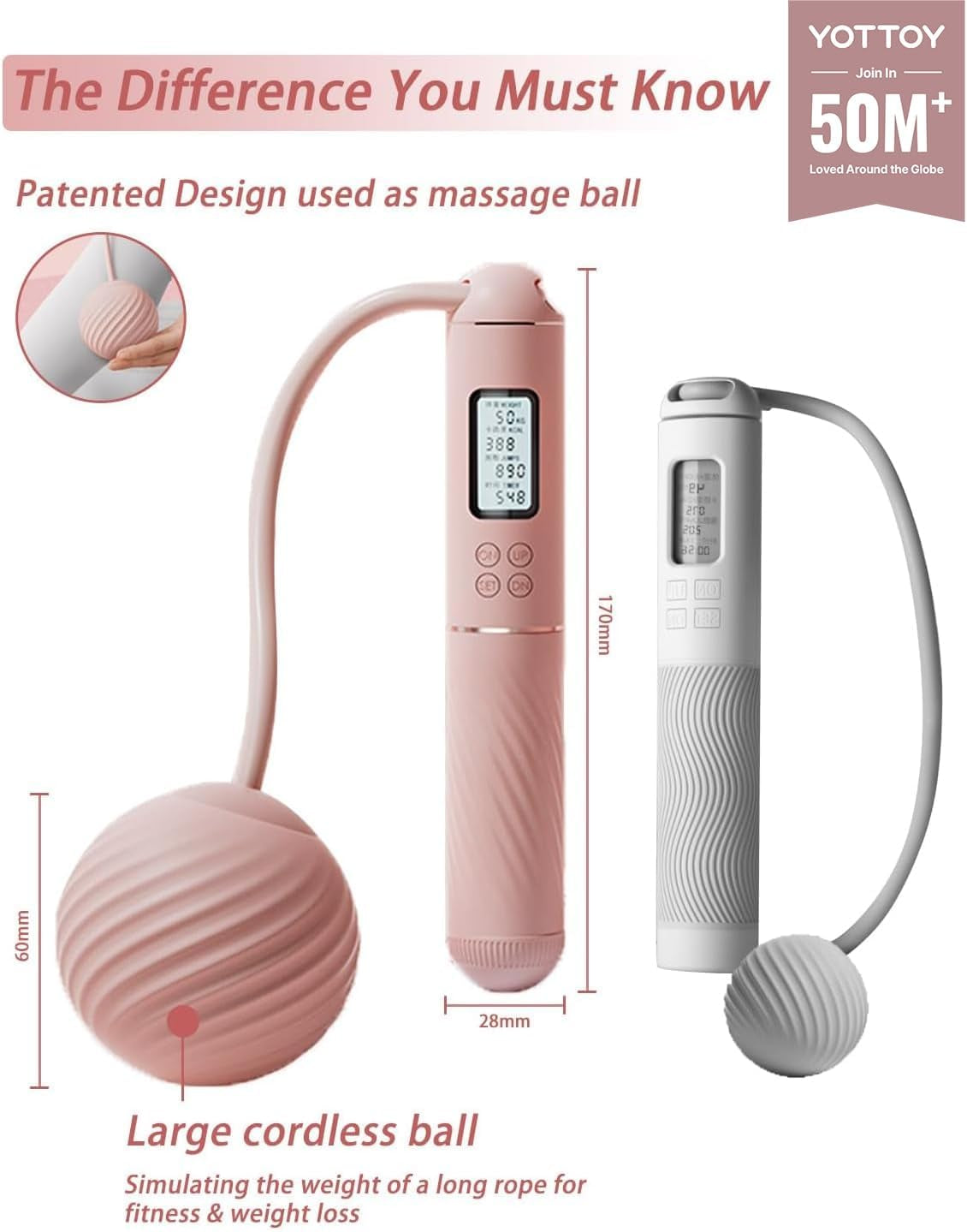Cordless Weighted Jump Rope with Counter