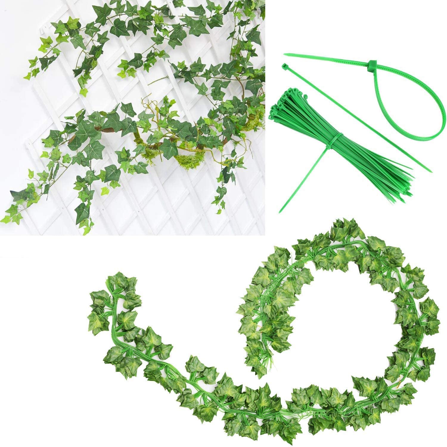 12 Pack Artificial Ivy Vines Room Decor