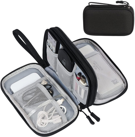 Travel Electronic Cable Organizer Black