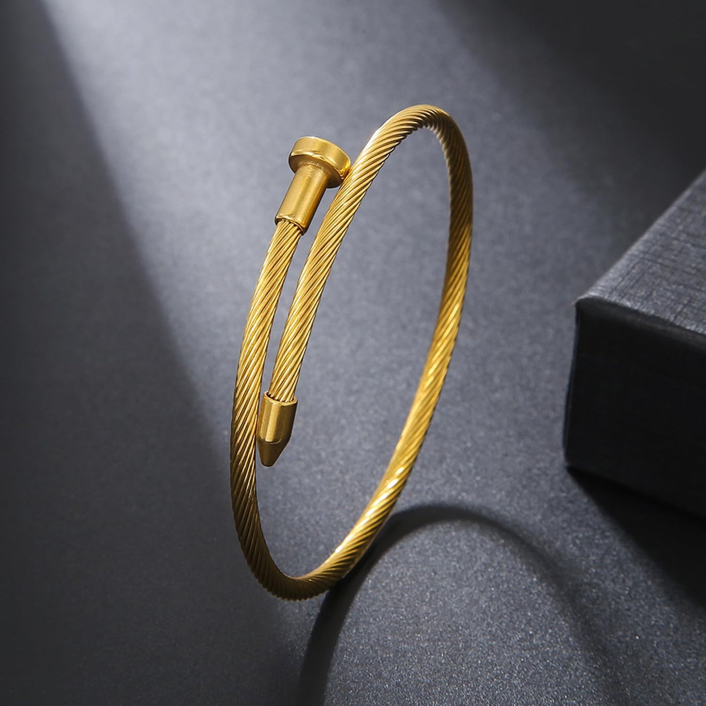 18 K Gold Plated Love Bangle Bracelet