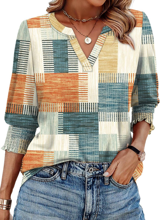 Dressy Casual 3/4 Sleeve Women’s Blouse
