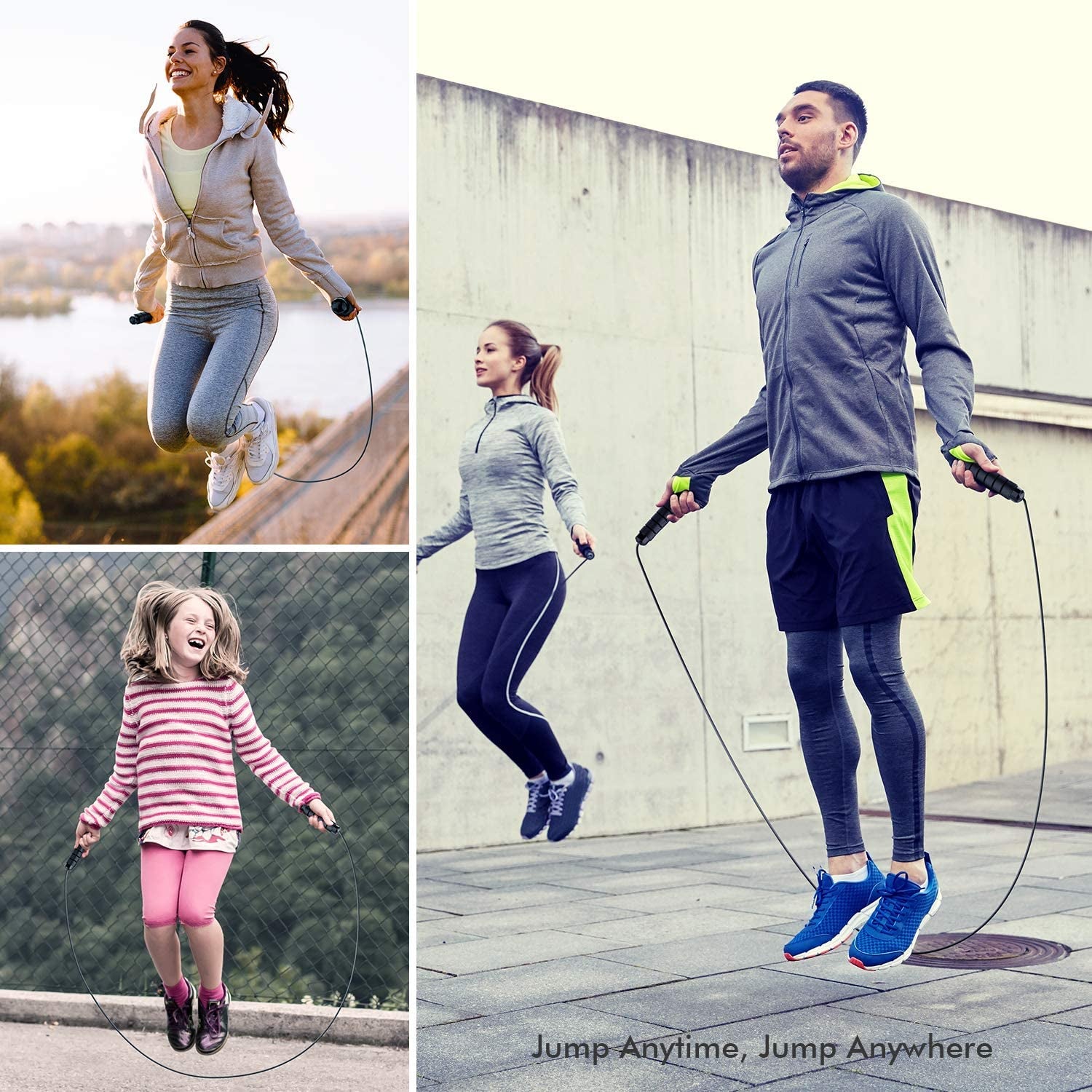 Tangle-Free Adjustable Speed Jump Rope