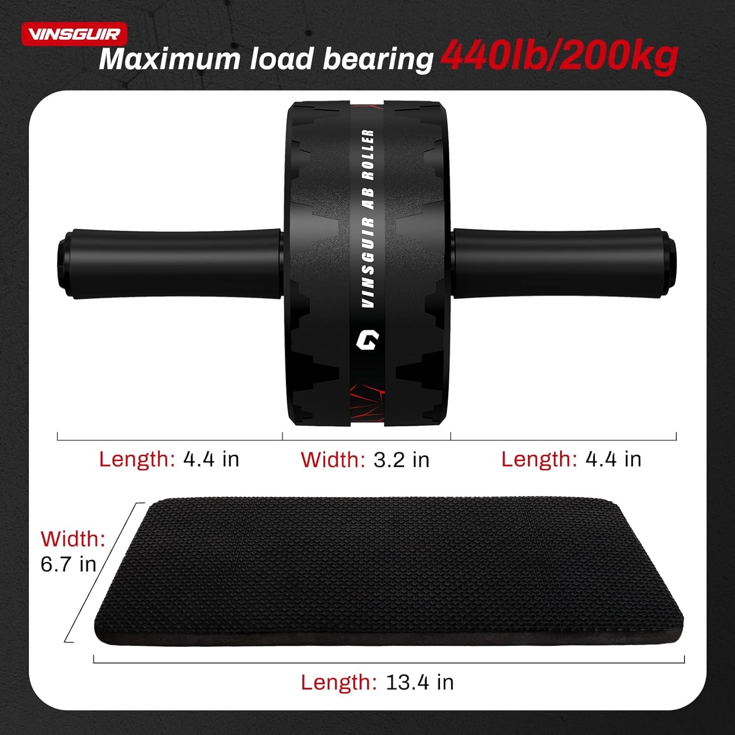 Ab Roller Wheel with Knee Pad Set