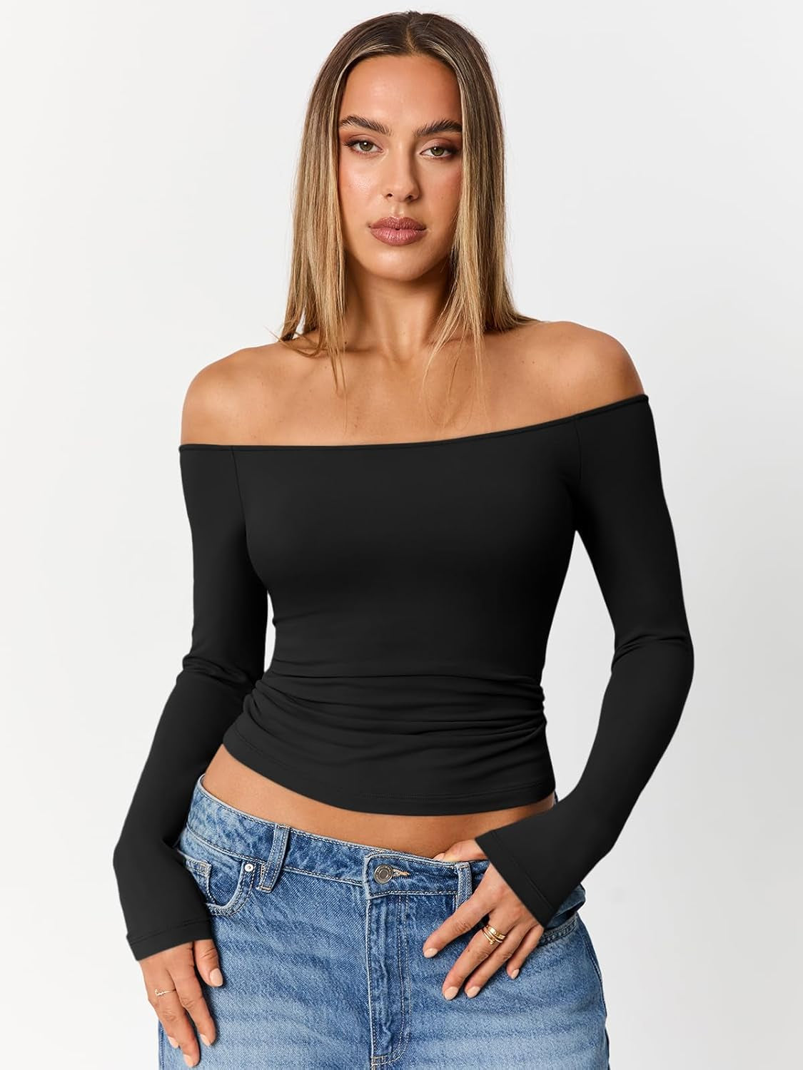 Womens Long Sleeve off the Shoulder