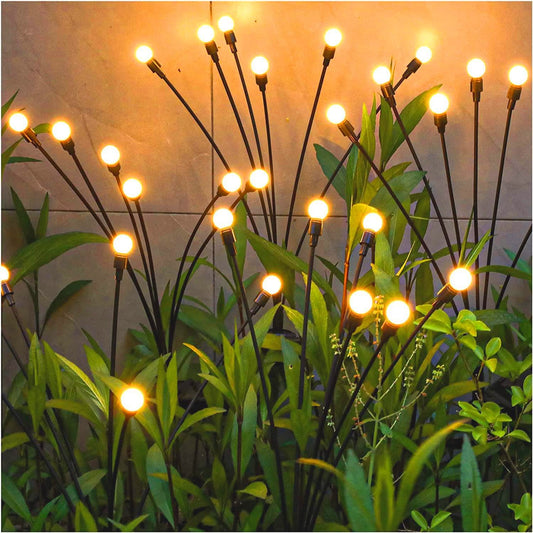 2 Pack Solar Swaying Garden Lights White