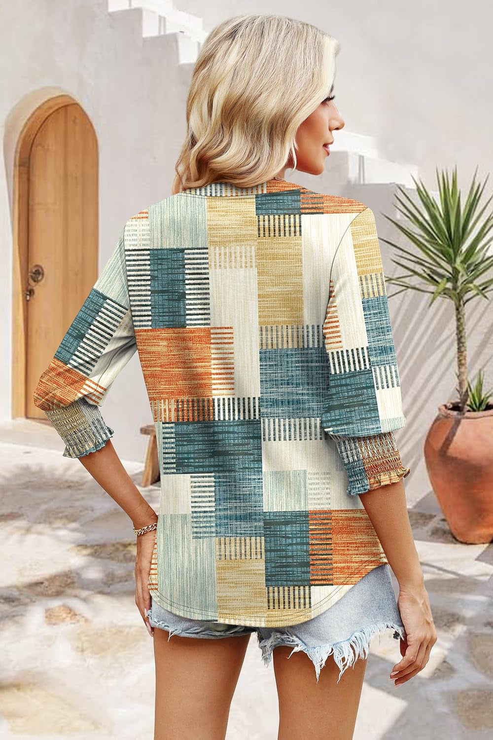 Dressy Casual 3/4 Sleeve Women’s Blouse