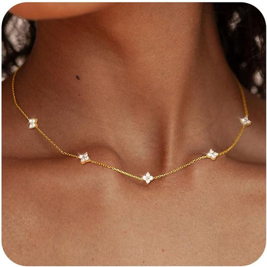 Dainty 14K Gold Plated Layered Necklace