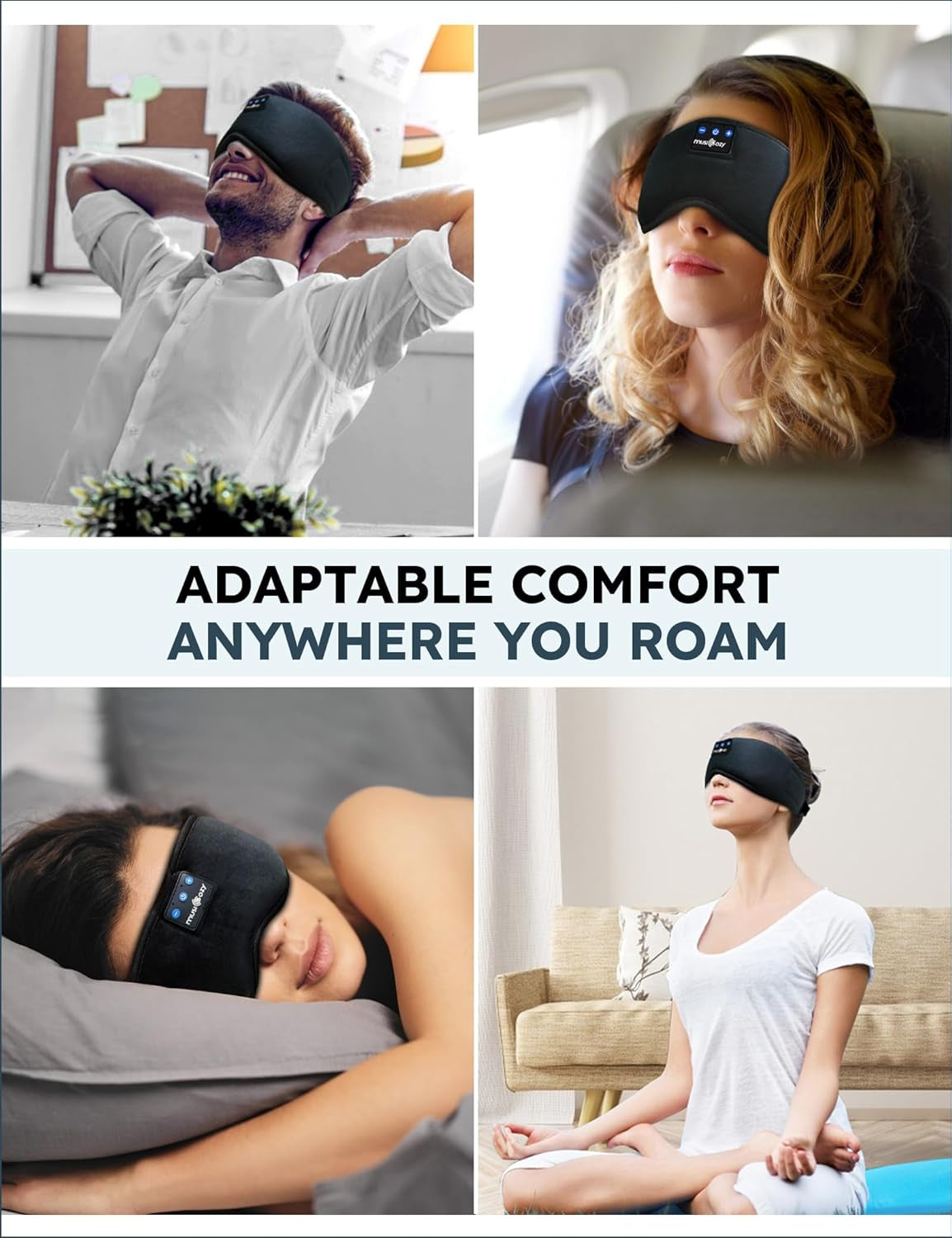 Bluetooth Sleep Headphones Eye Mask