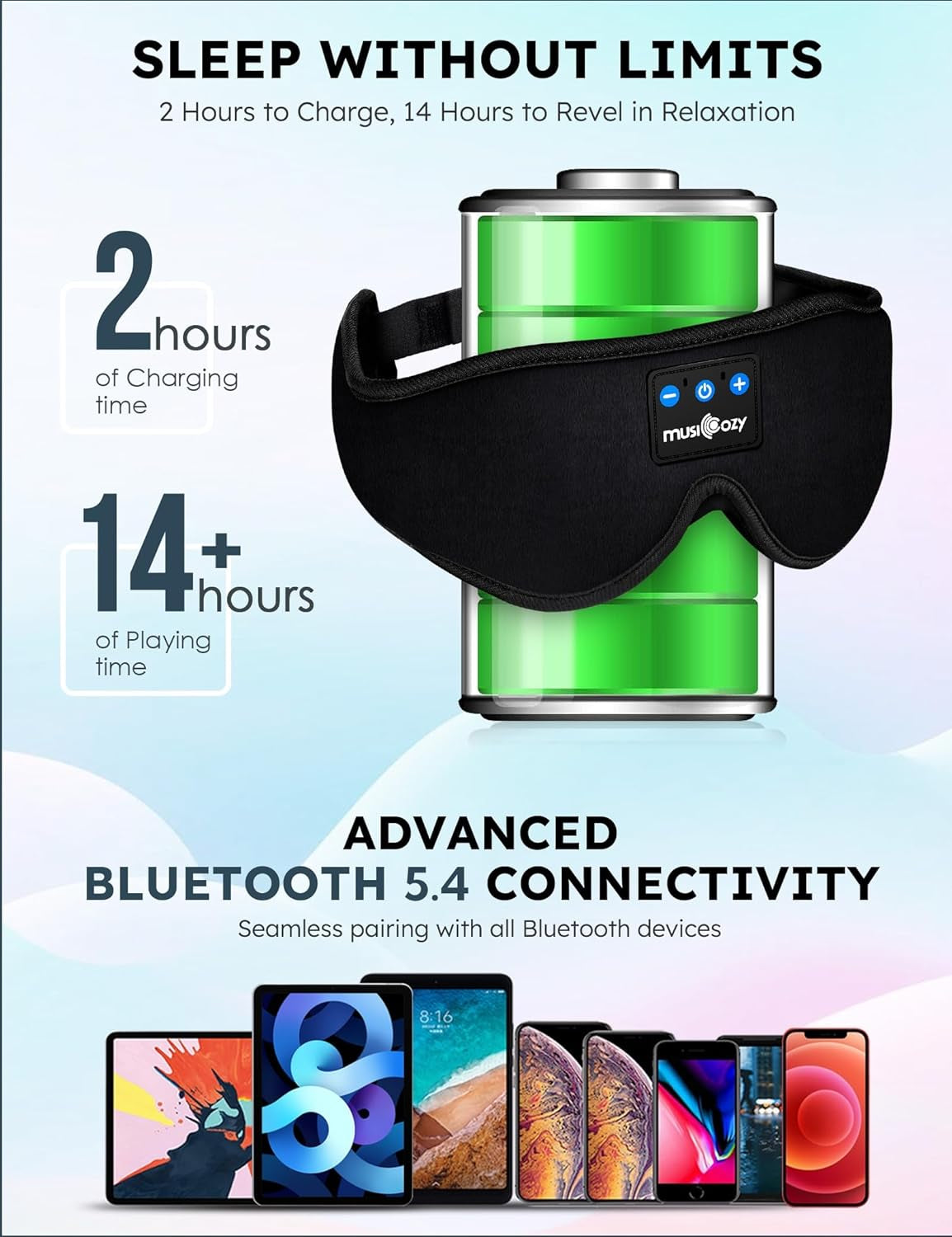Bluetooth Sleep Headphones Eye Mask