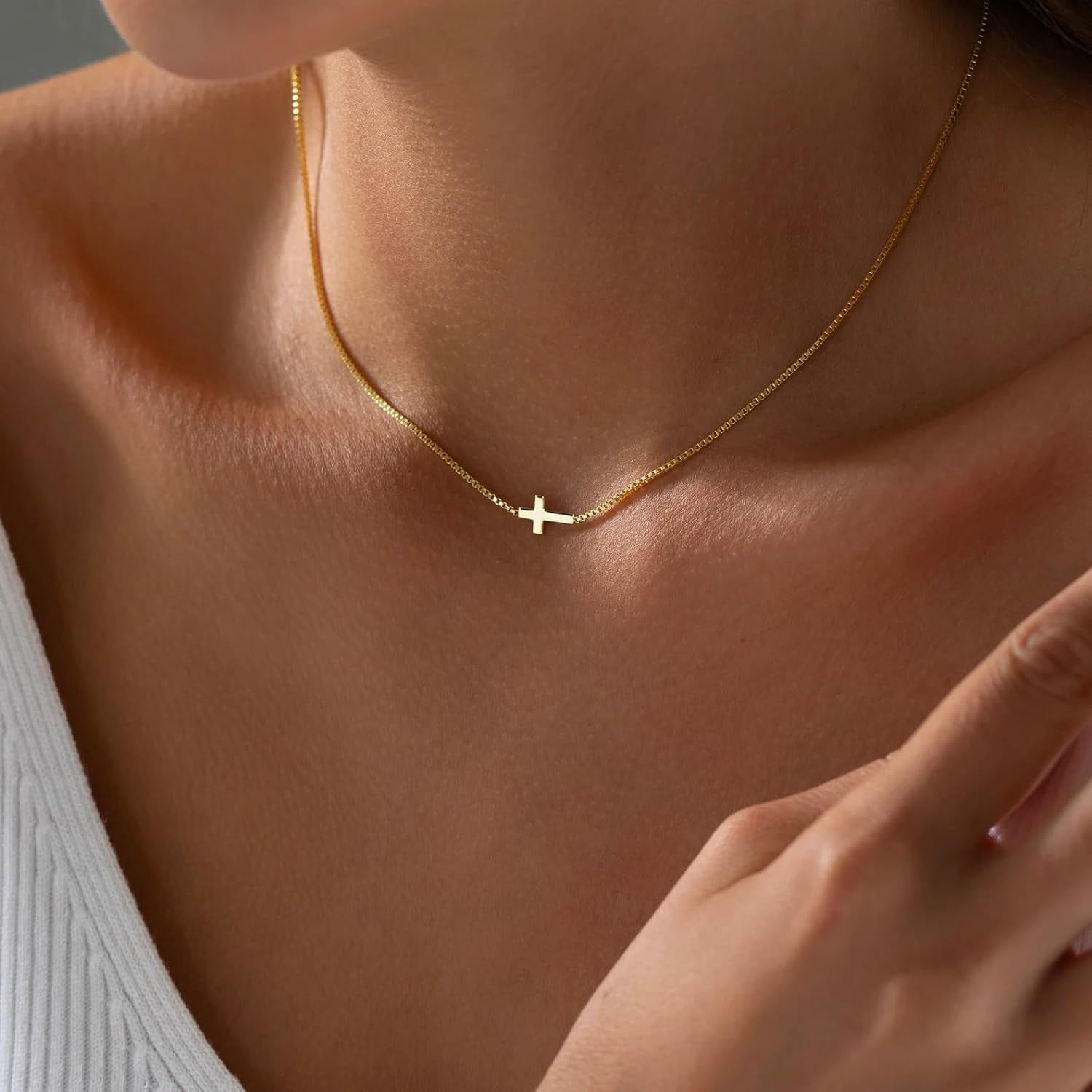 14K Gold Plated Dainty Pendant Necklace