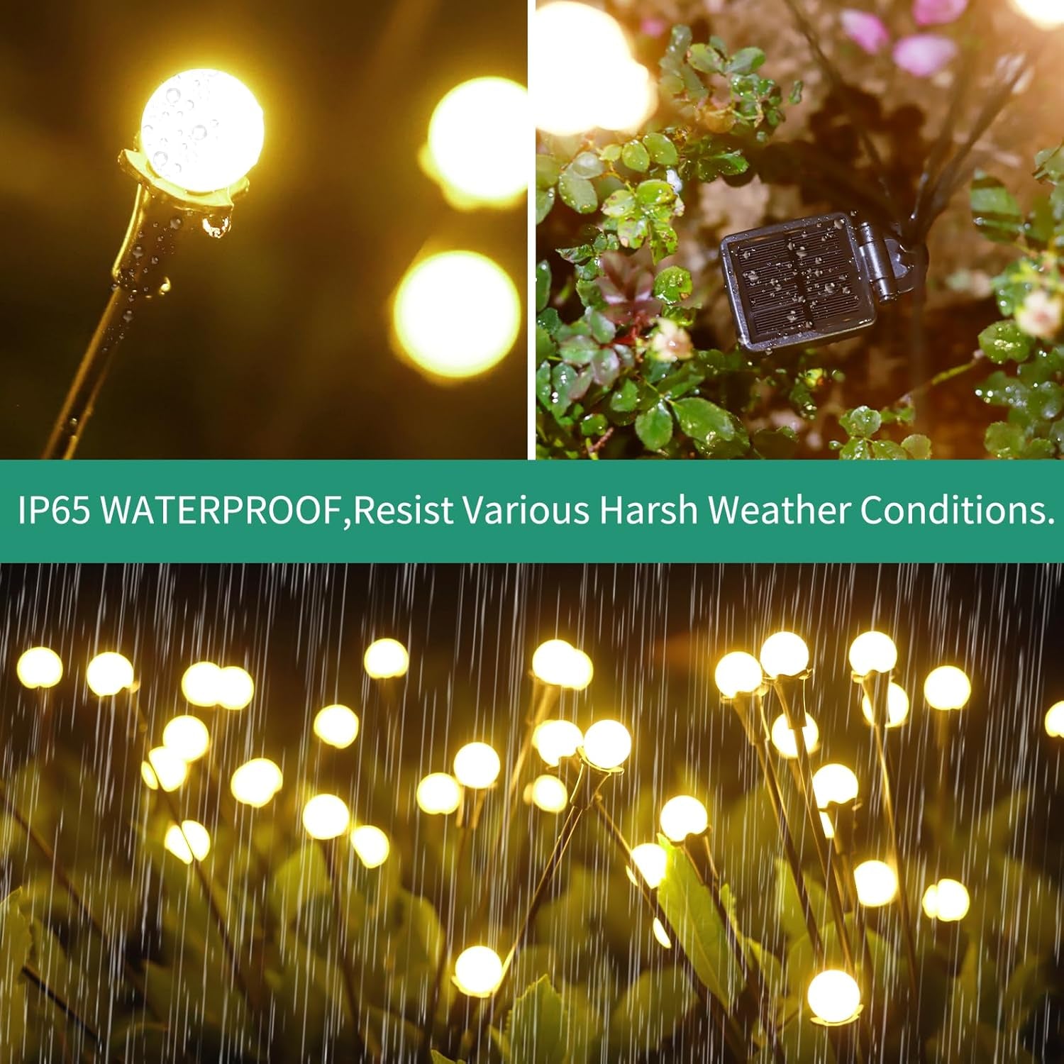 Solar Firefly Garden Lights 4-Pack