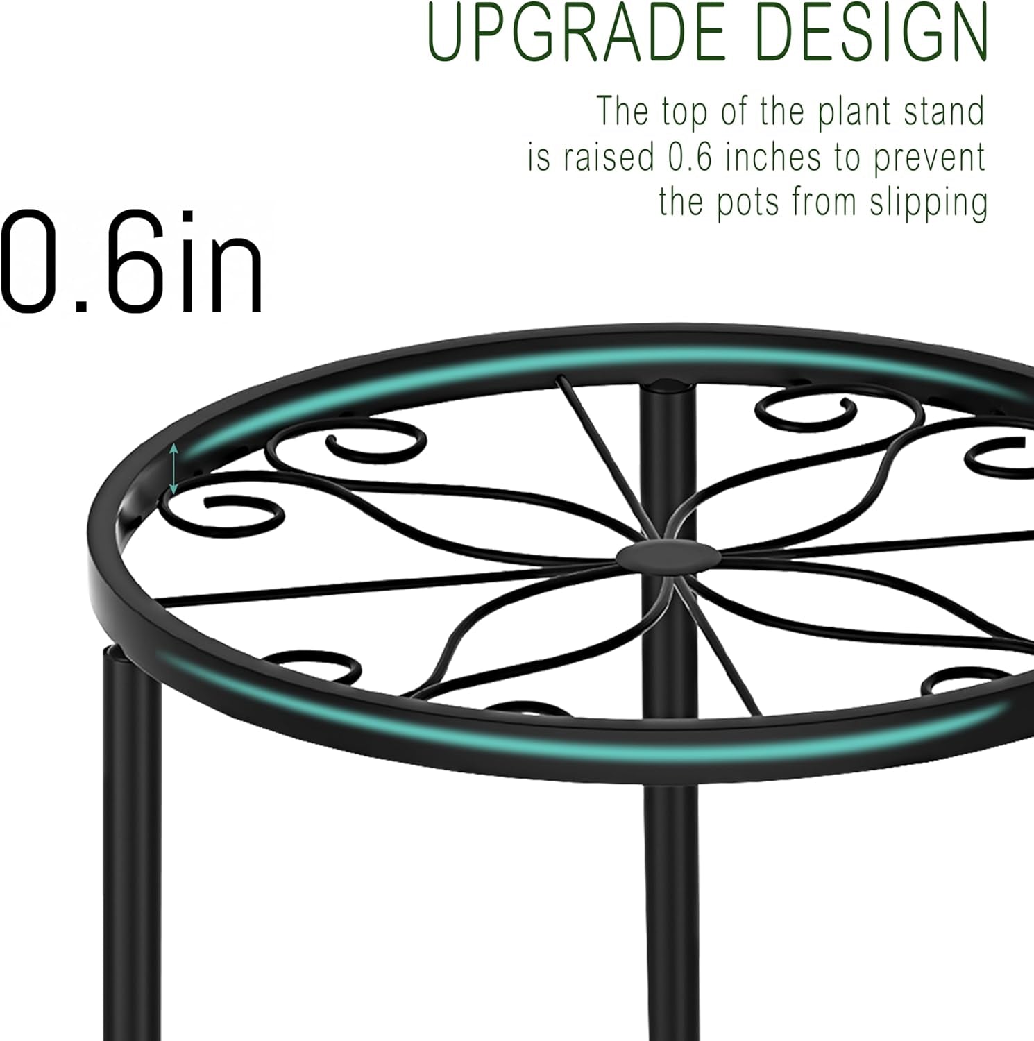 5-Pack Metal Plant Stands Indoor Outdoor