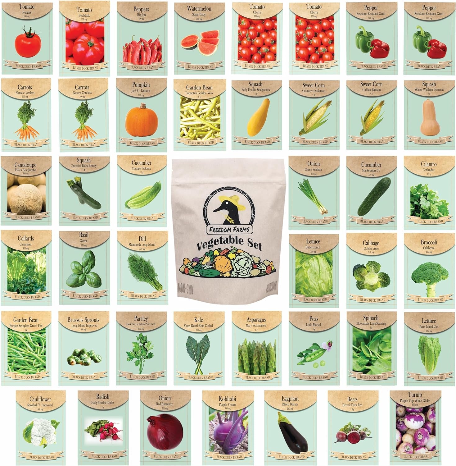 Set of 43 Assorted Vegetable & Herb Seed